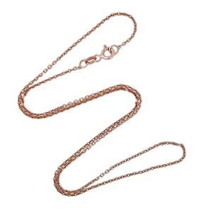 Estate Rose-Gold Tone Sterling Silver 925 2.0mm Cable Chain Necklace 16"